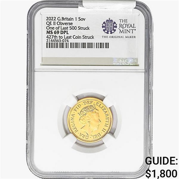 2022 G.B. 1 Sov Queen NGC MS69 DPL