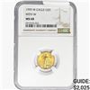 Image 1 : 1999-W 1/10oz $5 AGE NGC MS68 With W