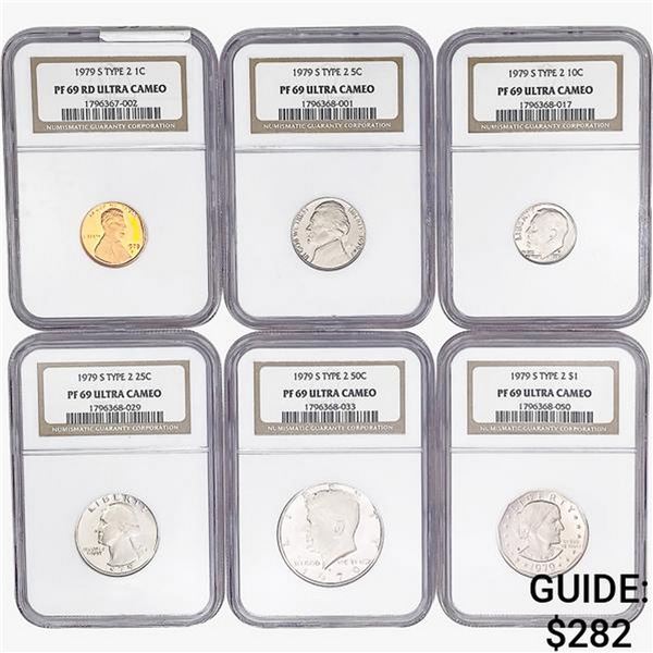 [6]1979-S Type 2 U.S. Proof Set NGC PF69 UC