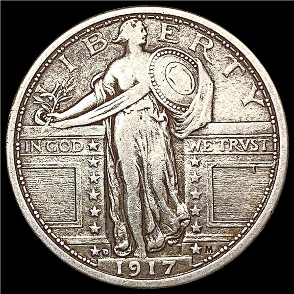 1917-D Standing Liberty Quarter NEARLY UNCIRCULATE