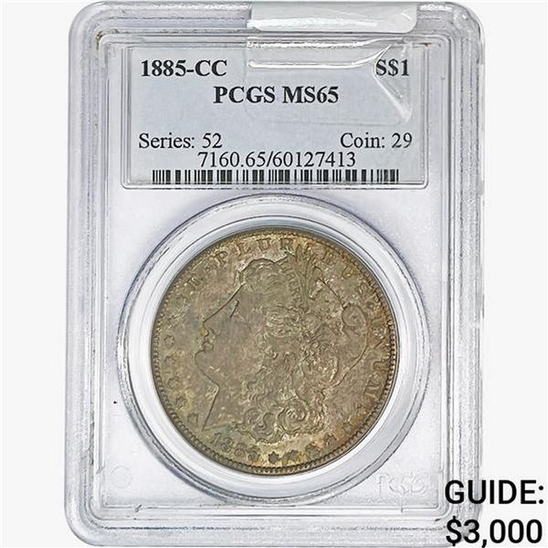 1885-CC Morgan Silver Dollar PCGS MS65