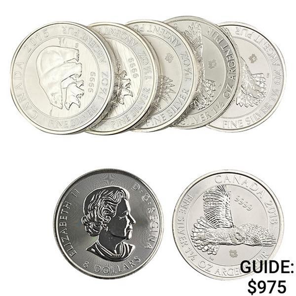 [7] 2015-2018 1.5oz Silver Canada $8 Round