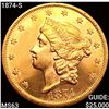 Image 1 : 1874-S $20 Gold Double Eagle CHOICE BU