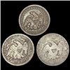 Image 2 : [3] 1856-1877 Seated Liberty Quarter NICELY CIRCUL