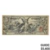 Image 1 : 1896 $5 "EDUCATIONAL" SILVER CERTIFICATE VF