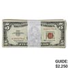 Image 1 : (100) 1963 $5 LEGAL TENDER USN'S VG-VF