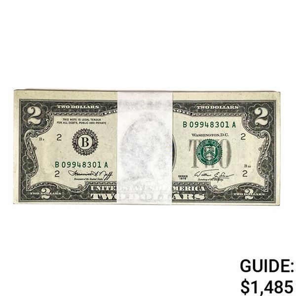 PACK OF (100) 1976 $2 FRN'S UNCIRCULATED