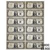 Image 1 : UNCUT SHEET OF (12) 1935-D $1 SILVER CERTIFICATES