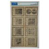 Image 2 : UNCUT SHEET OF (8) 1776 CONTINENTAL NOTES PMG UNC-60