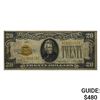 Image 1 : 1928 $20 GOLD CERTIFICATE NOTEÂ