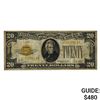 Image 1 : 1928 $20 GOLD CERTIFICATE NOTE VERY FINE