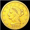 Image 1 : 1850 $2.50 Gold Quarter Eagle NICELY CIRCULATED