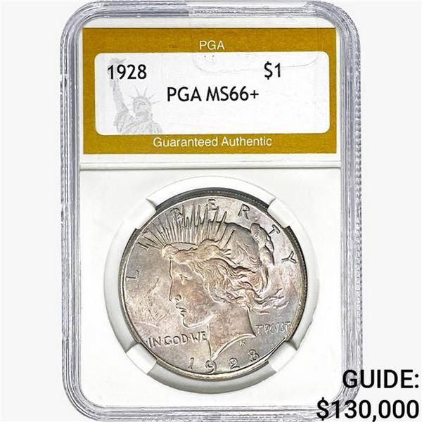 1928 Silver Peace Dollar PGA MS66+