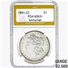 Image 1 : 1891-CC Morgan Silver Dollar PGA MS63+ Spit Eagle