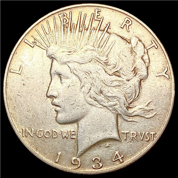 1934-S Silver Peace Dollar NEARLY UNCIRCULATED