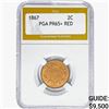 Image 1 : 1867 Two Cent Piece PGA PR65+ RED