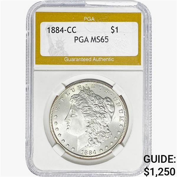 1884-CC Morgan Silver Dollar PGA MS65