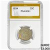 Image 1 : 1834 Capped Bust Quarter PGA MS61