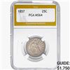 Image 1 : 1857 Seated Liberty Quarter PGA MS64