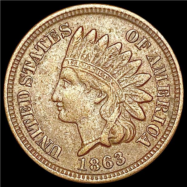 1863 Indian Head Cent NEARLY UNCIRCULATED
