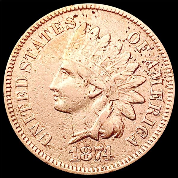 1874 Indian Head Cent CLOSELY UNCIRCULATED