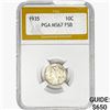 Image 1 : 1935 Mercury Silver Dime PGA MS67 FSB