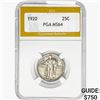 Image 1 : 1920 Standing Liberty Quarter PGA MS64