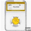 Image 1 : 1878 $3 Gold Piece PGA MS62