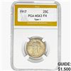 Image 1 : 1917 Standing Liberty Quarter PGA MS63 FH, TY 1
