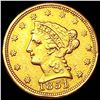 Image 1 : 1851 $2.50 Gold Quarter Eagle CLOSELY UNCIRCULATED