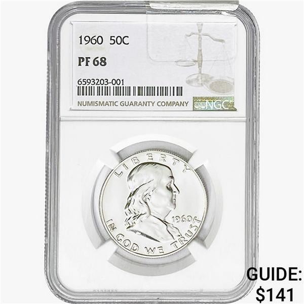 1960 Franklin Half Dollar NGC PF68