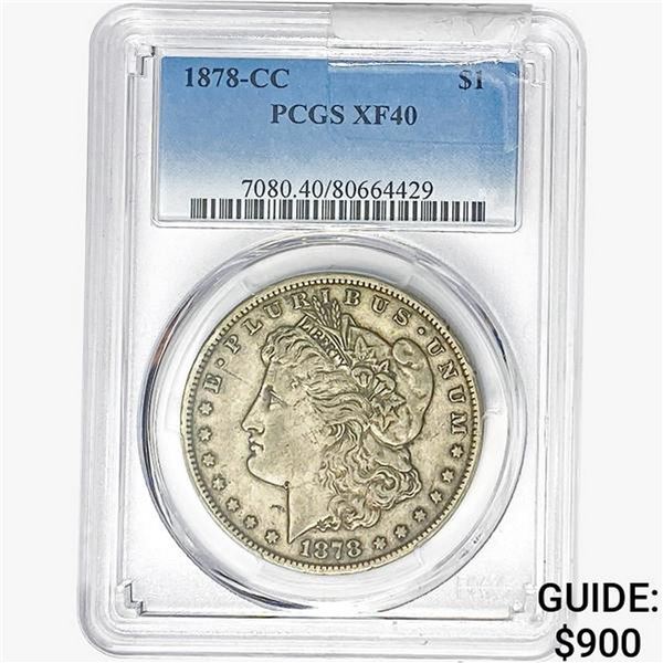 1878-CC Morgan Silver Dollar PCGS XF40