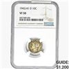 Image 1 : 1942/41-D Mercury Silver Dime NGC VF30