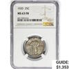 Image 1 : 1920 Standing Liberty Quarter NGC MS63 FH