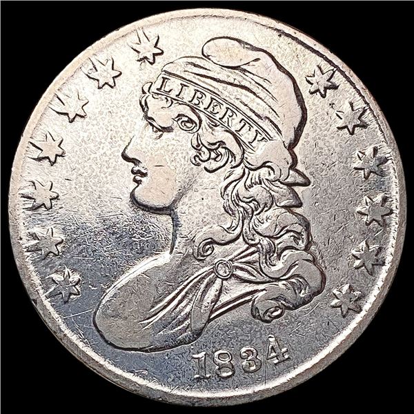 1834 Capped Bust Half Dollar LIGHTLY CIRCULATED