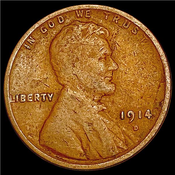 1914-D Wheat Cent LIGHTLY CIRCULATED