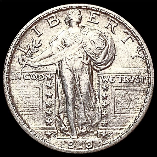 1918-S Standing Liberty Quarter CLOSELY UNCIRCULAT