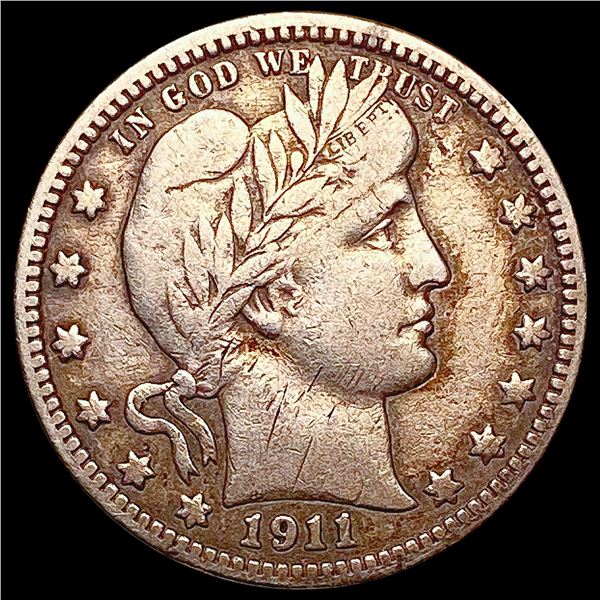 1911-D Barber Quarter LIGHTLY CIRCULATED