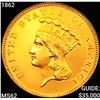 Image 1 : 1862 $3 Gold Piece UNCIRCULATED