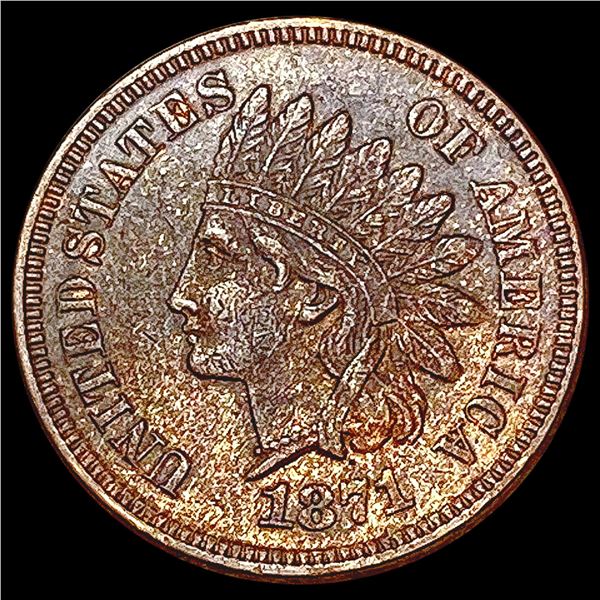 1871 Indian Head Cent CHOICE AU