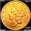Image 1 : 1873 Open 3 $20 Gold Double Eagle CHOICE BU