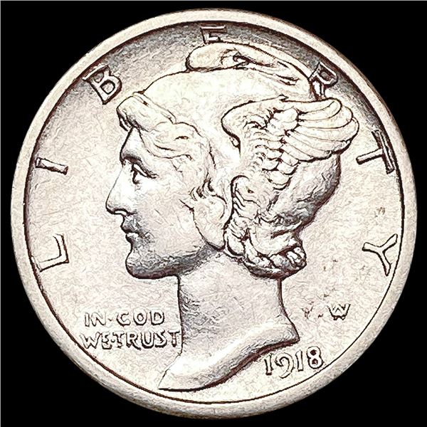1918-S Mercury Dime CLOSELY UNCIRCULATED