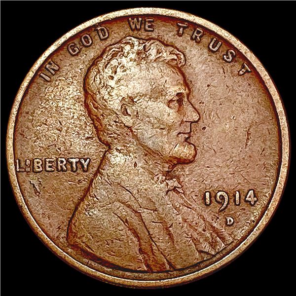 1914-D Wheat Cent LIGHTLY CIRCULATED