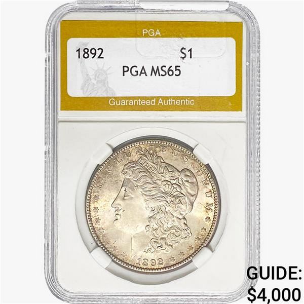 1892 Morgan Silver Dollar PGA MS65