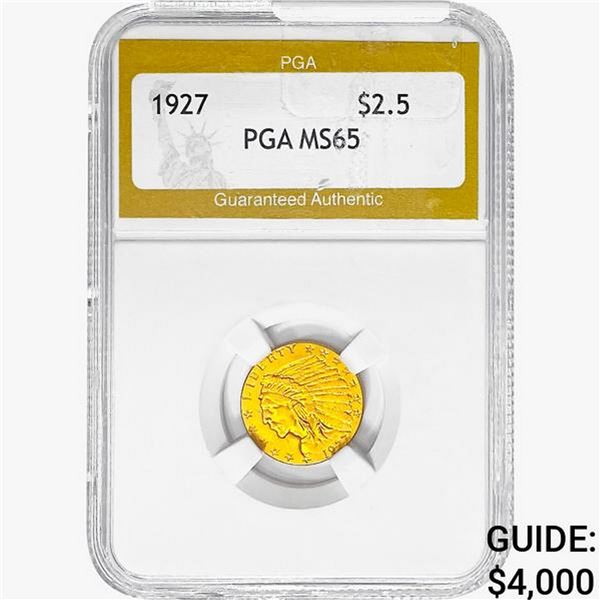 1927 $2.50 Gold Quarter Eagle PGA MS65