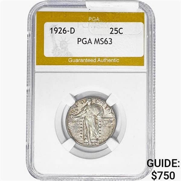 1926-D Standing Liberty Quarter PGA MS63