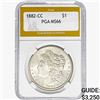 Image 1 : 1882-CC Morgan Silver Dollar PGA MS66