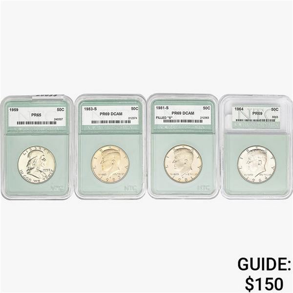 [4] 1959-1983 U.S. Silver Half Dollars NTC PR65/69