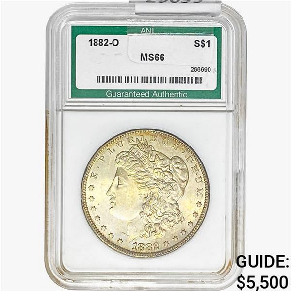 1882-O Morgan Silver Dollar ANI MS66