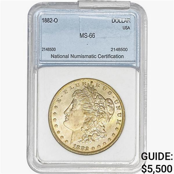 1882-O Morgan Silver Dollar NNC MS66